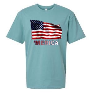 Merica Flag Wave Sueded Cloud Jersey T-Shirt