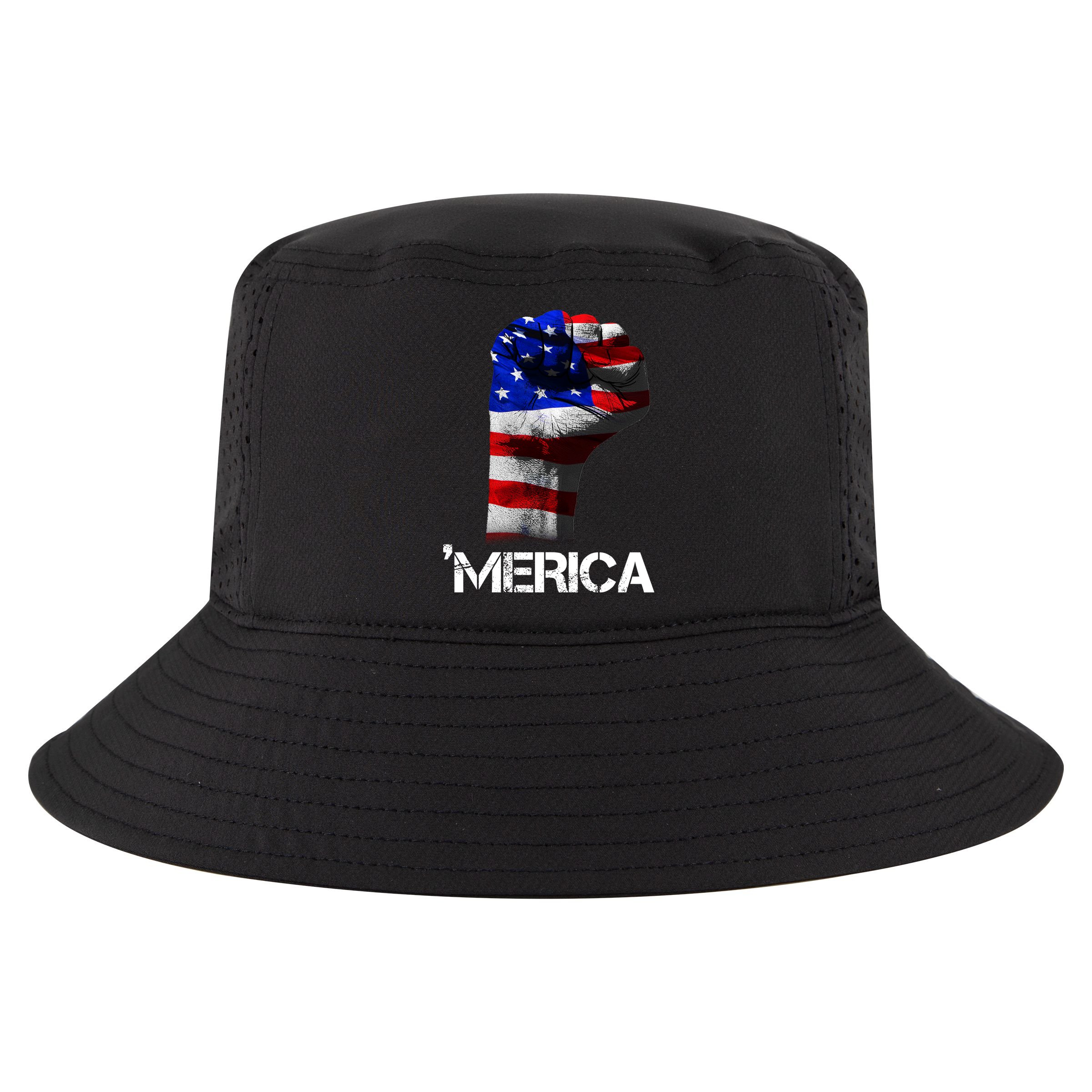 Merica Freedom Fist Cool Comfort Performance Bucket Hat