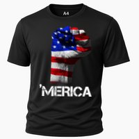 Merica Freedom Fist Cooling Performance Crew T-Shirt