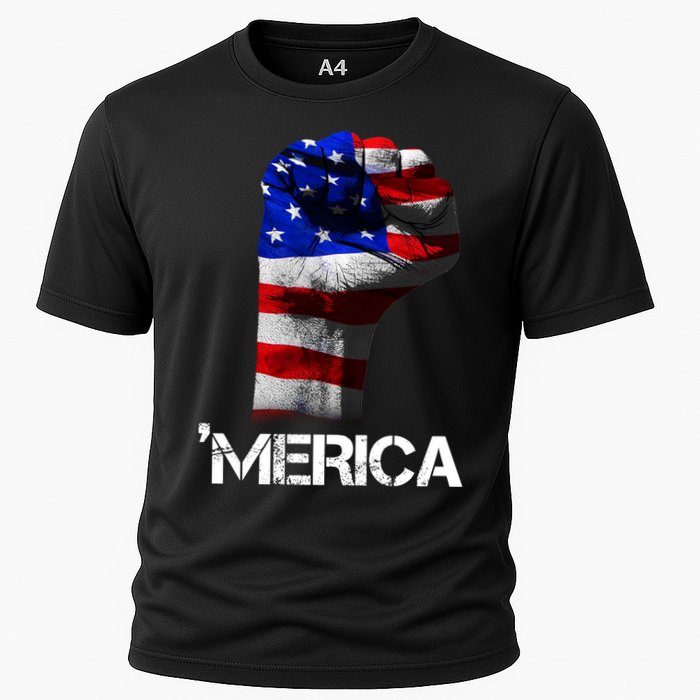 Merica Freedom Fist Cooling Performance Crew T-Shirt