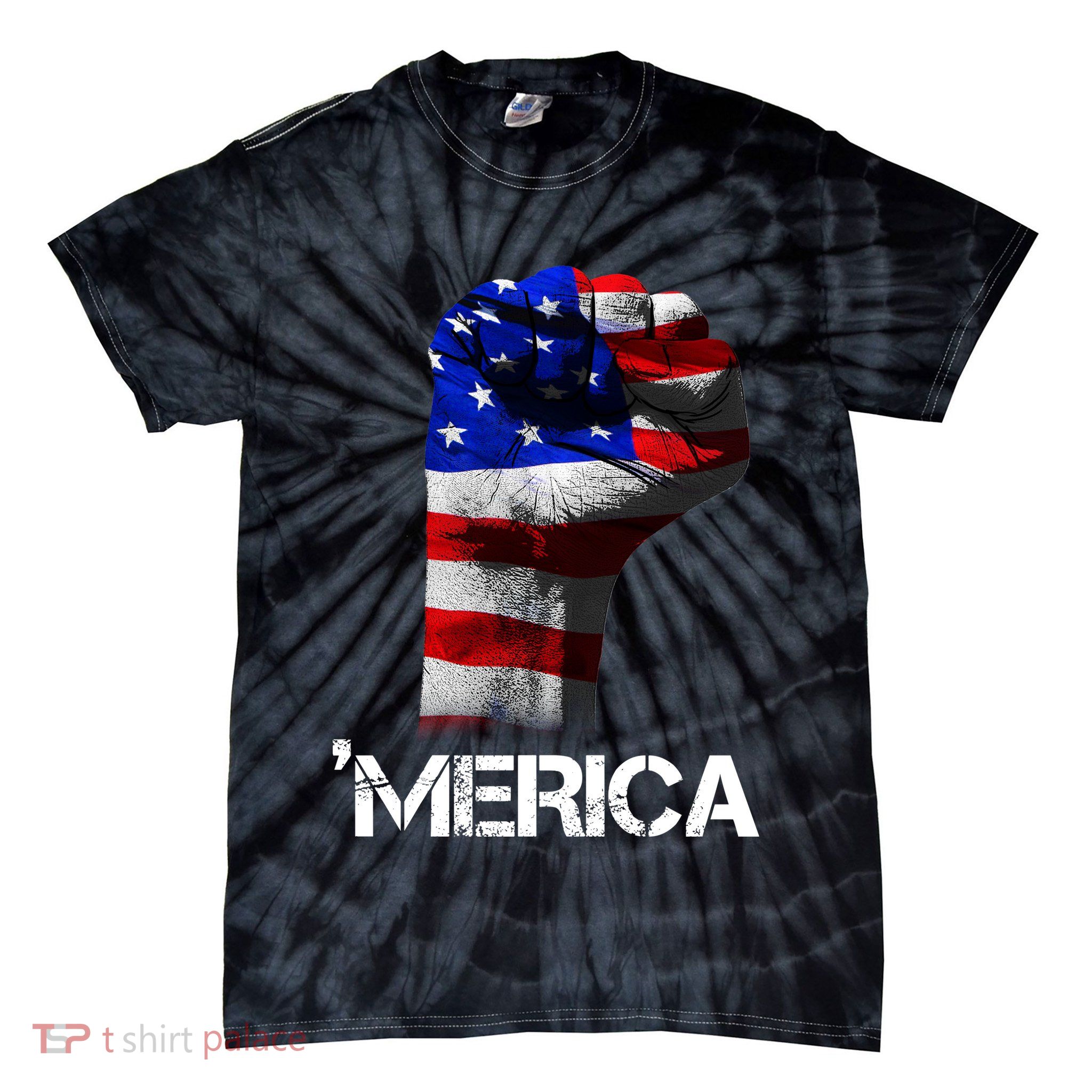 Merica Freedom Fist Tie-Dye T-Shirt