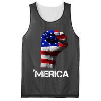 Merica Freedom Fist Mesh Reversible Basketball Jersey Tank