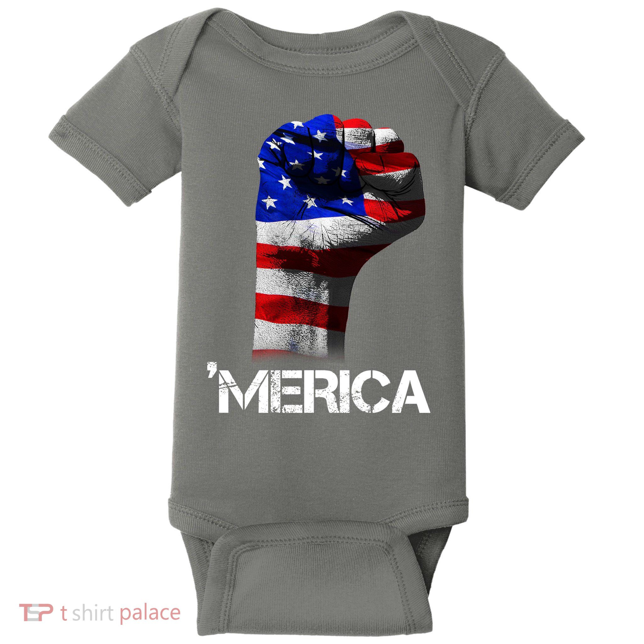 Merica Freedom Fist Baby Bodysuit