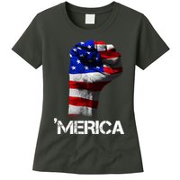 Merica Freedom Fist Womens T-Shirt