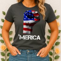 Merica Freedom Fist Womens T-Shirt