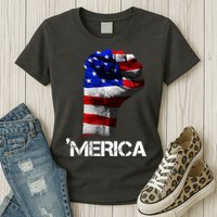 Merica Freedom Fist Womens T-Shirt