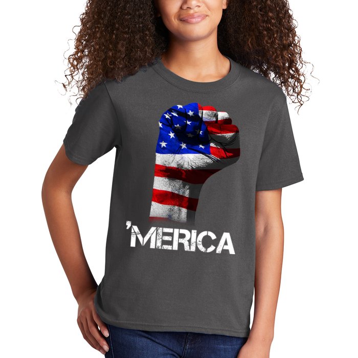 Merica Freedom Fist Kids T-Shirt