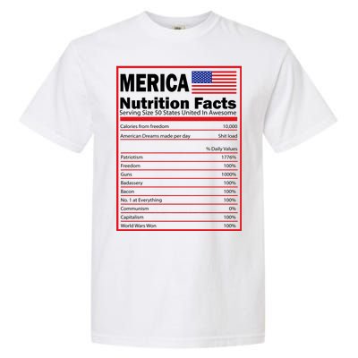 Merica Nutrition Facts Garment-Dyed Heavyweight T-Shirt