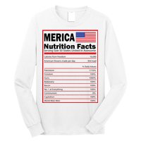 Merica Nutrition Facts Long Sleeve Shirt