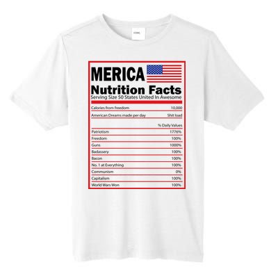 Merica Nutrition Facts Tall Fusion ChromaSoft Performance T-Shirt