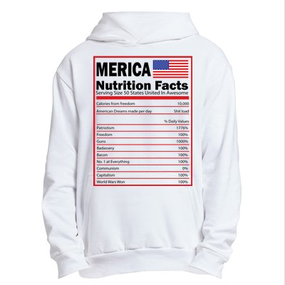 Merica Nutrition Facts Urban Pullover Hoodie