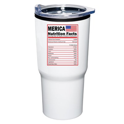 Merica Nutrition Facts Tumbler