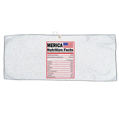 Merica Nutrition Facts Large Microfiber Waffle Golf Towel