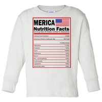 Merica Nutrition Facts Toddler Long Sleeve Shirt