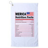 Merica Nutrition Facts Platinum Collection Golf Towel