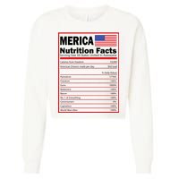 Merica Nutrition Facts Cropped Pullover Crew