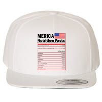 Merica Nutrition Facts Wool Snapback Cap