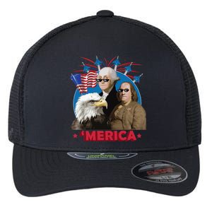 Merica Patriotic Party Flexfit Unipanel Trucker Cap