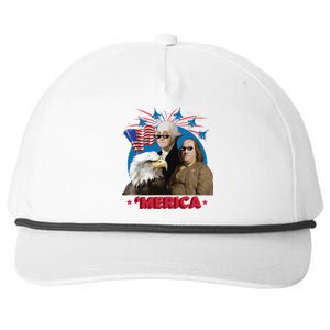 Merica Patriotic Party Snapback Five-Panel Rope Hat