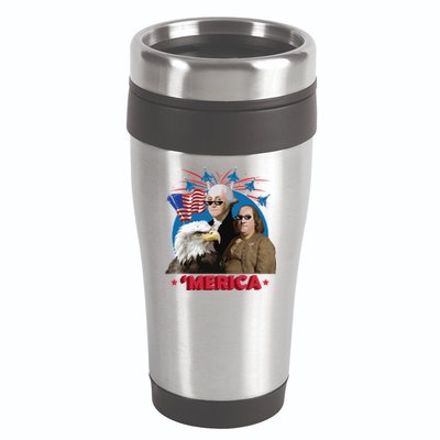 Merica Patriotic Party 16oz Travel Tumbler