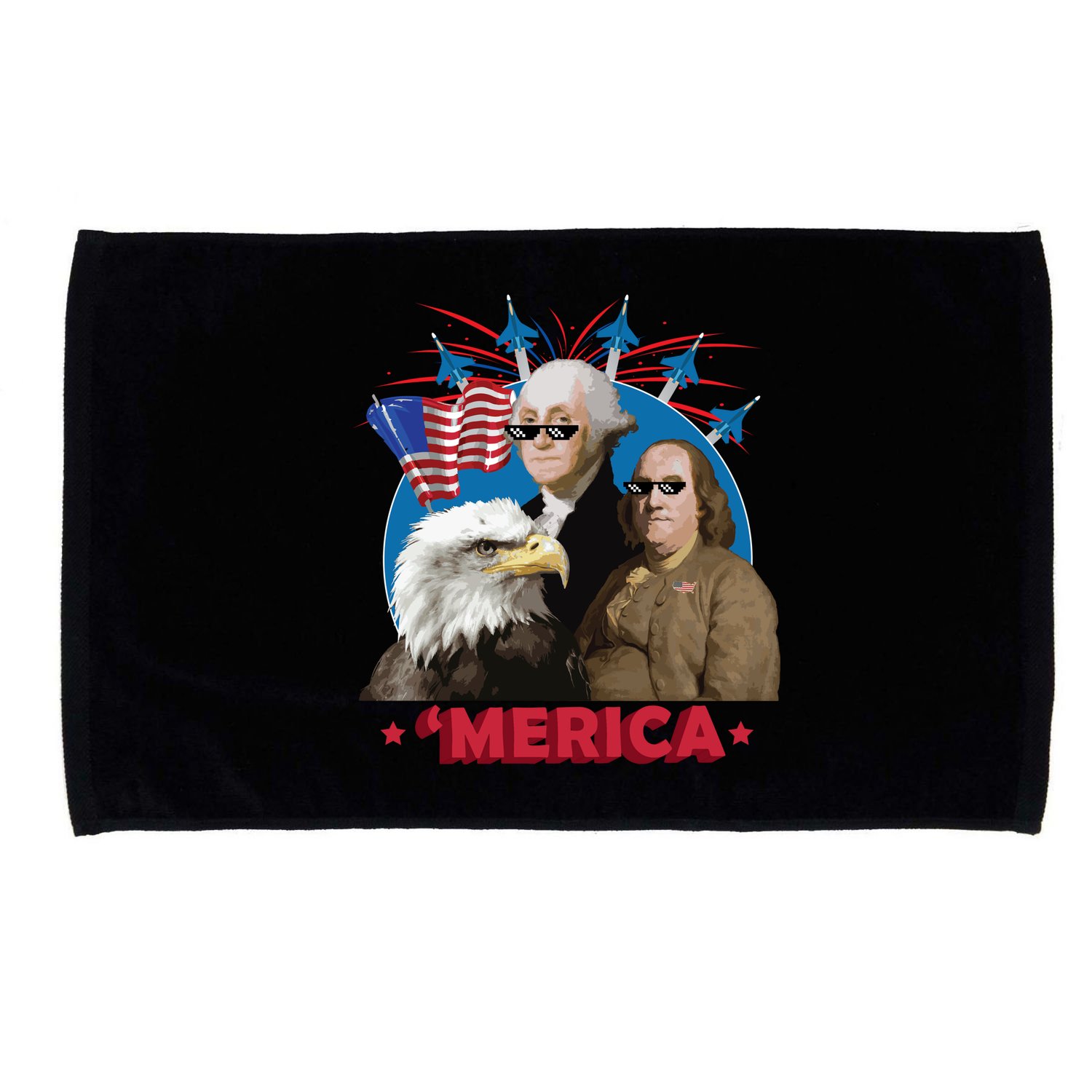 Merica Patriotic Party Microfiber Hand Towel