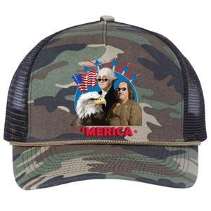 Merica Patriotic Party Retro Rope Trucker Hat Cap