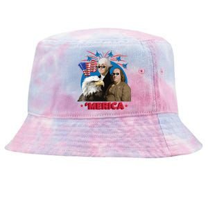 Merica Patriotic Party Tie-Dyed Bucket Hat