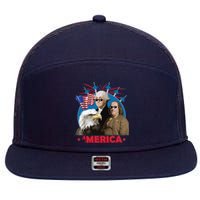 Merica Patriotic Party 7 Panel Mesh Trucker Snapback Hat