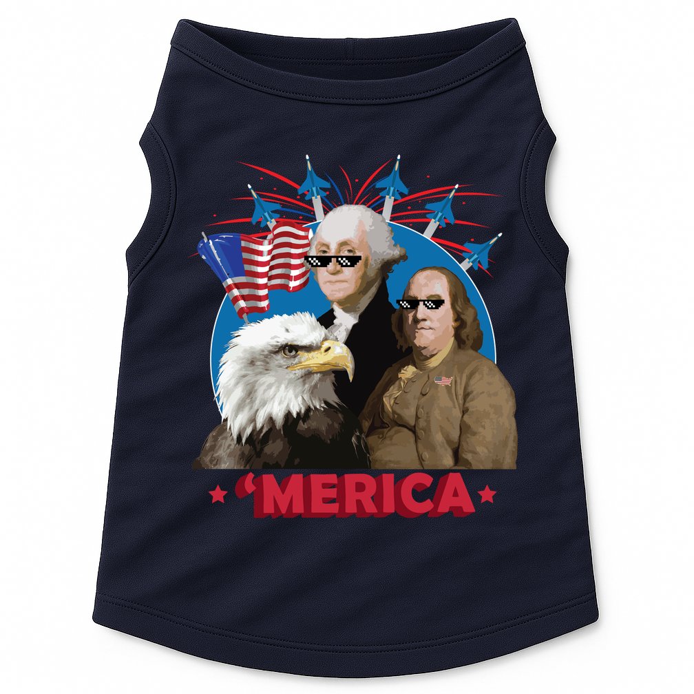 Merica Patriotic Party Doggie Tank