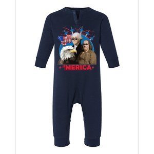 Merica Patriotic Party Infant Fleece One Piece