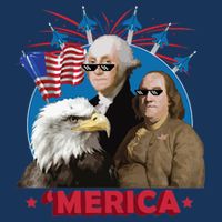 Merica Patriotic Party Cooling Performance Crew T-Shirt