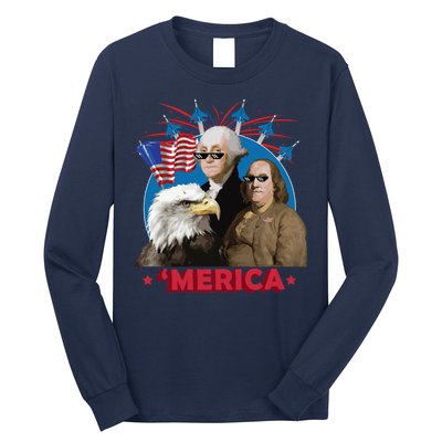 Merica Patriotic Party Long Sleeve Shirt