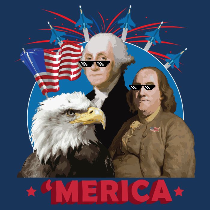 Merica Patriotic Party Sustainable Bucket Hat