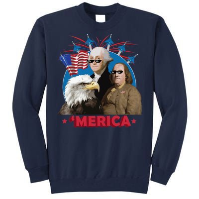 Merica Patriotic Party Tall Sweatshirt