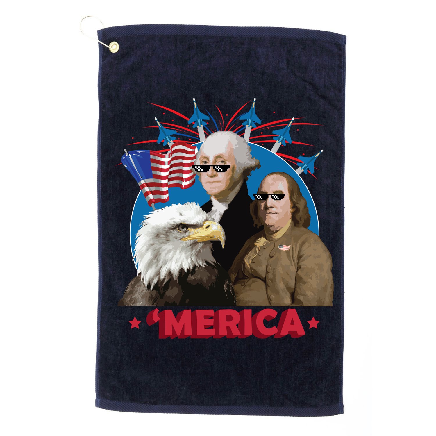 Merica Patriotic Party Golf Towel
