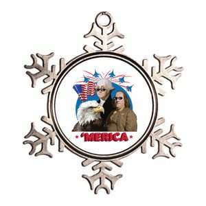 Merica Patriotic Party Metallic Star Ornament