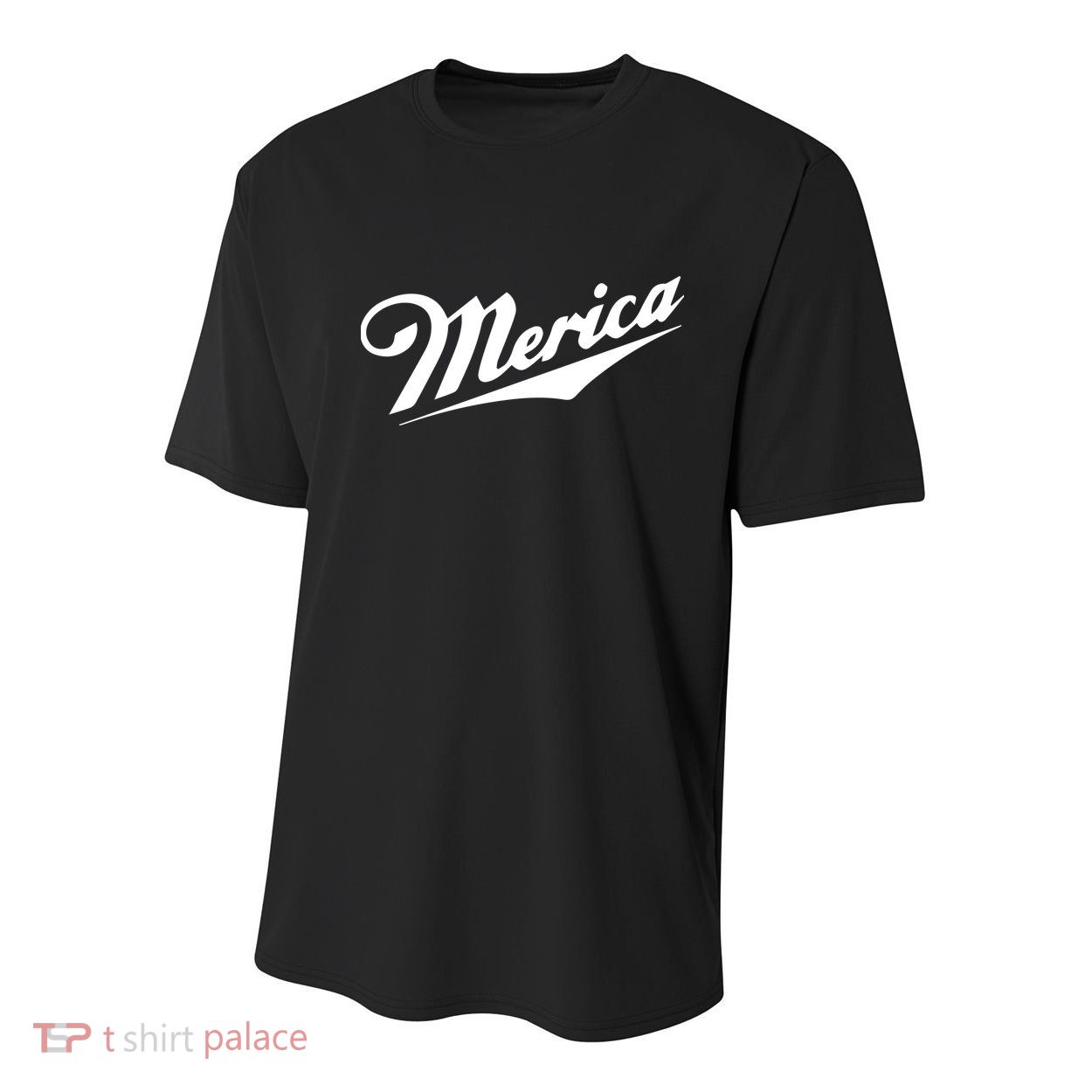 Merica Simple Logo Youth Performance Sprint T-Shirt