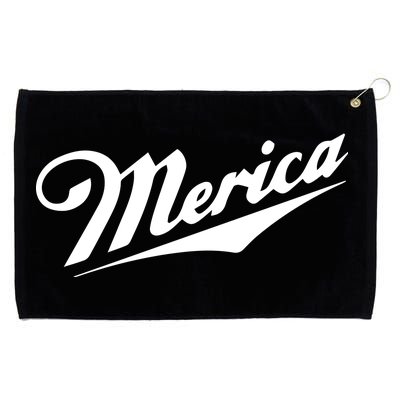 Merica Simple Logo Grommeted Golf Towel