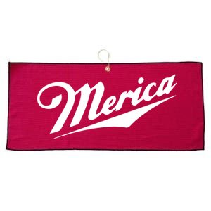 Merica Simple Logo Large Microfiber Waffle Golf Towel