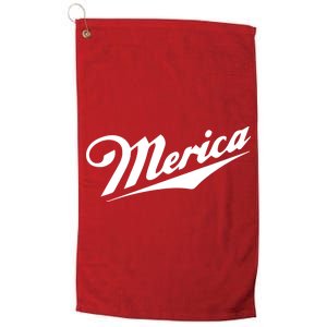 Merica Simple Logo Platinum Collection Golf Towel