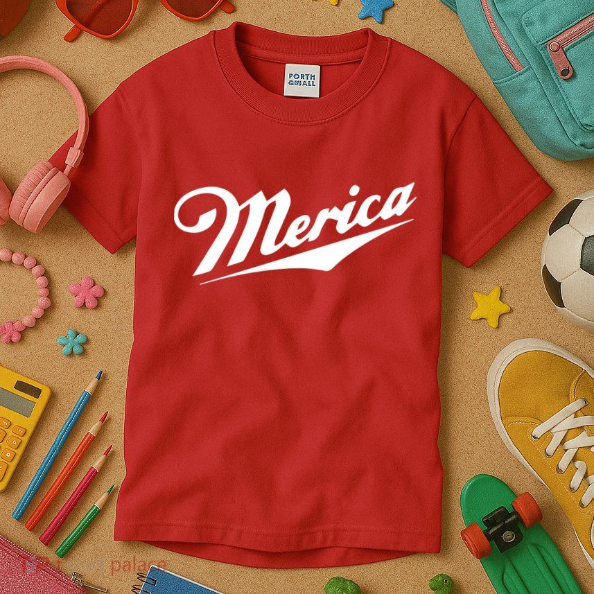 Merica Simple Logo Kids T-Shirt