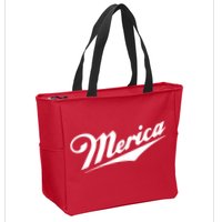 Merica Simple Logo Zip Tote Bag