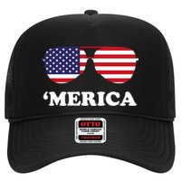 Merica Sun Glasses Shades USA Flag Trucker Hat