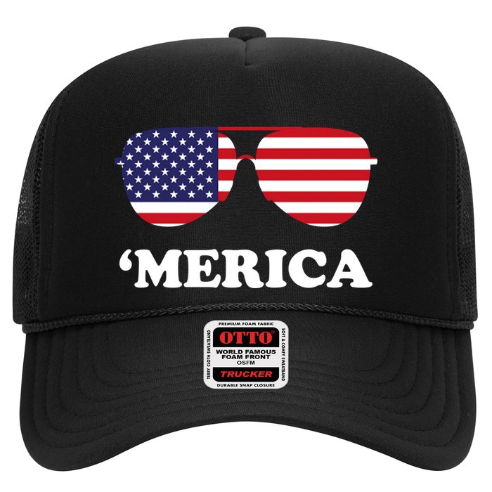 Merica Sun Glasses Shades USA Flag Trucker Hat