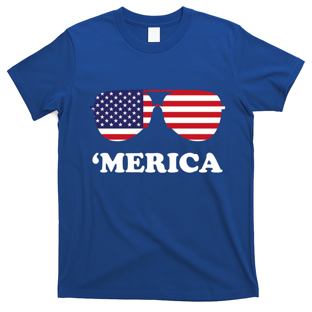 Merica Sun Glasses Shades USA Flag T-Shirt