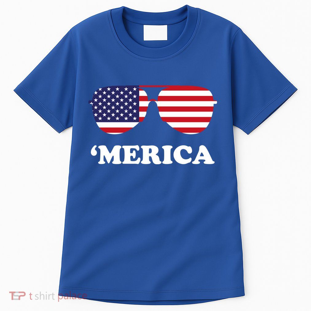 Merica Sun Glasses Shades USA Flag Tall T-Shirt