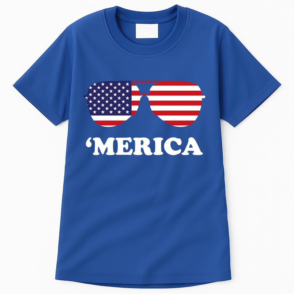 Merica Sun Glasses Shades USA Flag Tall T-Shirt