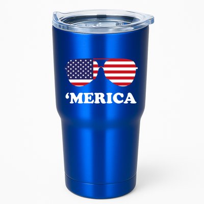 Merica Sun Glasses Shades USA Flag Tumbler