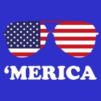 Merica Sun Glasses Shades USA Flag Baby Bodysuit