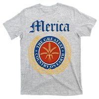 Merica The Greatest Country On Earth Beer Label  T-Shirt